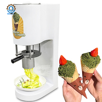 QDMECH acier inoxydable Spaghetti presse Machine à crème glacée haute capacité forme de nouilles doux servir pâtes crème glacée à vendre