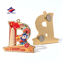 Aimants de réfrigérateur en alliage Longzhiyu 20 ans, impression UV personnalisée, aimants métalliques, cadeau souvenir pour cadeaux d'entreprise