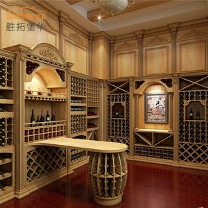 Cabinet à vin de luxe sur mesure, design d'escalier d'angle, en bois, pour l'affichage et le rangement du vin - Product Image 2