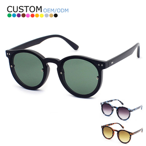 Fashion <b>Sun</b> Glasses Outdoor Wholesale Plastic <b>Shades</b> Oversize Round Men Women Sunglasses - Product Image 1