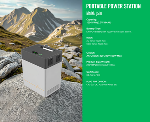 Station d'alimentation portable 314Wh 500W LiFePO4, générateur solaire compact, batterie de secours pour la maison, les situations d'urgence, le camping et les voyages - Product Image 3
