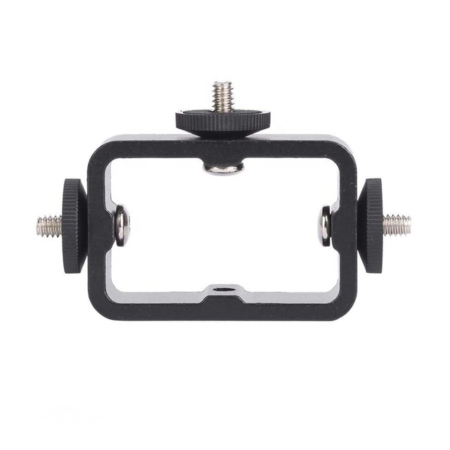 Triple Three Head Phone Mount Adapter Camera Flash Holder Bracket Light Stand Holder