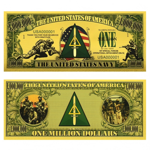 Billete Conmemorativo <span class=keywords><strong>de</strong></span> un Millón <span class=keywords><strong>de</strong></span> Dólares con Lámina <span class=keywords><strong>de</strong></span> Oro <span class=keywords><strong>de</strong></span> las Fuerzas Especiales <span class=keywords><strong>de</strong></span> EE. UU., Regalo <span class=keywords><strong>de</strong></span> Recuerdo <span class=keywords><strong>de</strong></span> la Fuerza Delta <span class=keywords><strong>de</strong></span> la Marina - Product Image 1