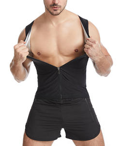 Faja Reductora de Cintura con Cremallera para <span class=keywords><strong>Hombre</strong></span>, Talla Grande, que Promueve la Sudoración, Chaleco Deportivo Ajustado para Fitness. - Product Image 5