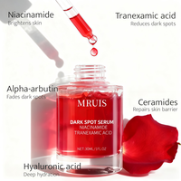 Suero de manchas oscuras 10% Niacinamida 5% Ácido tranexámico 2% Alfa-arbutina Ácido hialurónico Centella Asiatica Cruelty Free MRUIS