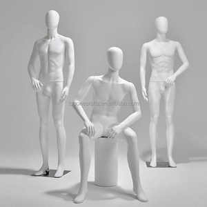 Mannequin masculin réaliste en plastique blanc de plein corps de Chrome hommes sucettes modèle de vêtements masculins de Mannequin musclé - Product Image 4