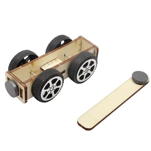 DIY magnetic car for young children scientific experiment puzzle education science and education puzzles study toy
