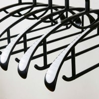 Kunststoff-Gummibeschichtete Rutschfeste Kleiderbügel für Nass-/Trockenbenutzung Zuhause/Wohnheim/Schlafzimmer Pullover-Bügel - Extra Starkes Design 10er-Pack