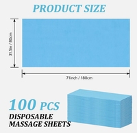 Housses de table de massage jetables non tissées, inodores, silencieuses, respectueuses de la peau, idéales pour les spas et salons de beauté