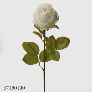 Rose artificielle européenne 66 cm, branche unique, 1 tête, bord brûlé, fausse rose pour <span class=keywords><strong>la</strong></span> décoration d'hôtels et de fêtes - Product Image 2