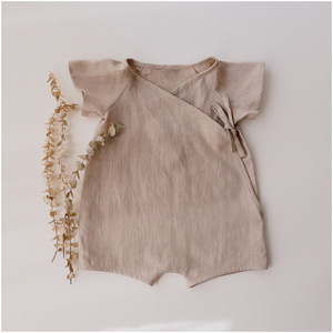 Combinaison pour bébé INS en lin et coton, robe kimono, combinaison pour bébés garçons et filles - Product Image 4