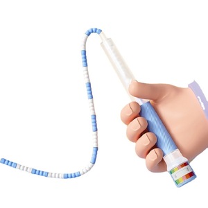 Cuerda para saltar ajustable para niños, 2,8 m, antideslizante, equipo de fitness para examen de educación física, color azul niebla nocturna - Product Image 1