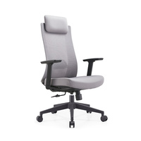Silla de Oficina Ergonómica de Malla con Respaldo Alto, Reposacabezas Ajustable, Soporte Lumbar, Reposabrazos 1D, Reclinable, Silla Ejecutiva para Escritorio de Computadora