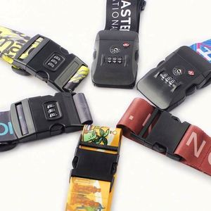 Custom Travel Plastic <b>Strap</b> Insert Sublimation Luggage Baggage Belt with Number Lock Special Bag Parts & Accessories - Product Image 4