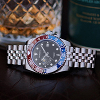 Montre automatique pour homme avec cadran à aiguilles, mouvement Miyota en acier inoxydable, étanche, logo personnalisé, fabrication OEM/ODM