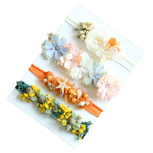 Vintage <strong>Baby</strong> Boy Pearl <strong>Headband</strong> Boho <strong>Baby</strong> Girl Flower Hair Band Lovely Newborn Photography Headpiece Props Studio Accessories - Product Image 3
