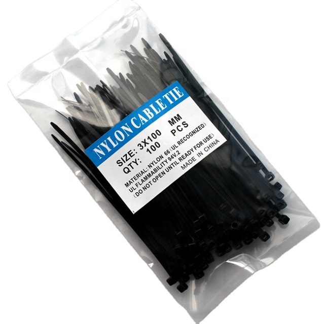 High Quality Self-Locking Eco-Friendly Black/White Nylon Cable Ties