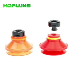 HOFUJNG VB30 Corrugated <b>Silicone</b> Suction Cup VB Series Custom <b>Rubber</b> with Screw Vacuum Suction Cups - Product Image 1