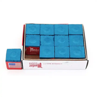 Craie de billard Master fabriquée en Chine, 12 pièces/boîte, en vente, bleu/gris/vert/rouge/noir