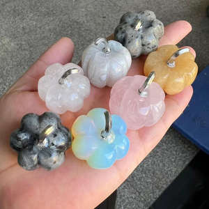 Feng Shui cristal citrouille Figurine Halloween Thanksgiving noël cristal naturel Sculpture gravure Laser décoration de la maison - Product Image 5