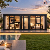 Villa préfabriquée de luxe en structure légère en acier de 10 pieds, assemblage rapide, maison mobile préfabriquée pour l'hébergement en station balnéaire