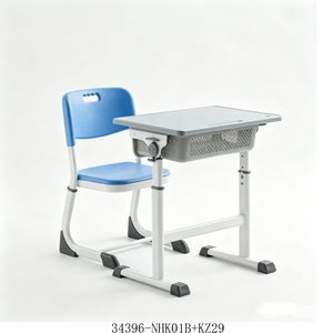 Adjustable Height School Desk And <b>Chair</b> With Blue Top And Metal Frame For Child Use Model 34396-KZ27A - Product Image 6