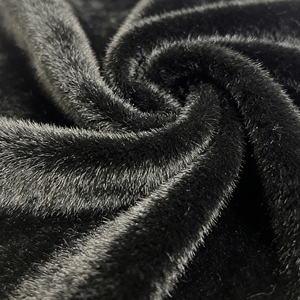 Tissu en fausse fourrure blanc à poils longs et pointes noires, teint, du fabricant chinois, pour vêtements, textiles de maison et manteaux - Product Image 1