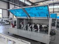 Máquina de Enchapado de Cantos Rectos Totalmente Automática con Motor de Pulido, Control por Pantalla Táctil PLC para Trabajos en Madera, PVC, ABS, MDF y Muebles