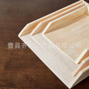 Dumpling Tray Wooden Rectangle Stackable Home Use <b>Freezer</b> Storage Box - Product Image 4