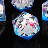 MINI PLANET Jellyfish Drifter Dice Set, jeu de dés polyédriques en résine faits à la main avec des bords tranchants pour les jeux de table TRPG Dungeons&Dragons