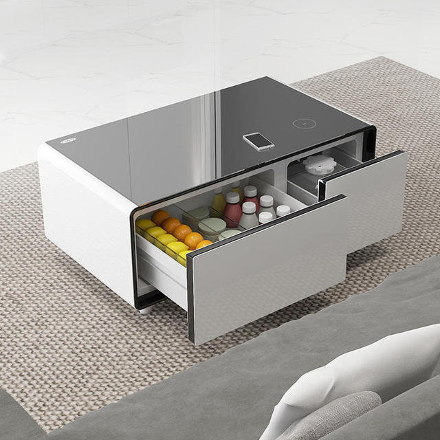 Newly Designed Coffee Table with Fridge Drawers and Cooling Storage Smart Table Living Room Smart Coffee Table