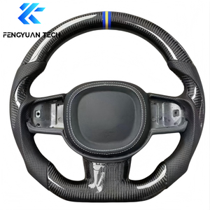 Volant de voiture personnalisé en cuir Alcantara et fibre de carbone forgée pour Volvo XC90 XC60 S90 V90 <span class=keywords><strong>V60</strong></span> S60 C30 S40 S60R - Product Image 6
