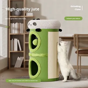Rascador para Gatos de Doble Capa Integrado y Sólido, con Cubo de Sisal Cálido para Invierno, Ahorra Espacio, <span class=keywords><strong>Casa</strong></span> para Gatos - Product Image 4