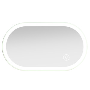 <b>Car</b> Vanity Mirror With Led Light Oval Shape Clip On For Sun <b>Visor</b> Makeup Mirror - Product Image 5
