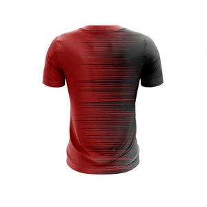 เสื้อฟุตบอลแบบสวม ยูนิเซ็กซ์ สีแดงล้วน พิมพ์ลายแบบซับลิเมชั่น แขนสั้น คอกลม ระบายเหงื่อได้ดี ทรงเข้ารูป ผลิตจากโพลีเอสเตอร์ เสื้อกีฬา สำหรับทีมแบบสั่งทำ - Product Image 2
