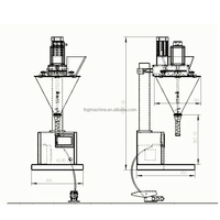 5g 10g 30g 50g Machine à emballer de remplissage de tarière de bureau 1g-50g Micro doseur poudre sèche petit remplisseur de tarière