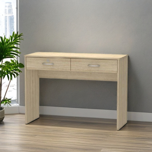 Escritorio Ejecutivo Moderno de Madera para Oficina en Casa Furnizone Modelo 1328, 2 Cajones de Almacenamiento, Diseño de Panel que Ahorra Espacio, Colores Personalizables - Product Image 1