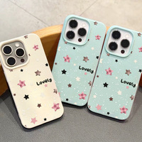 Coque de téléphone portable INS Plaid Star pour iPhone 14 15 18pro 16 17 Pro Max, coque antichoc en cuir, coque arrière souple