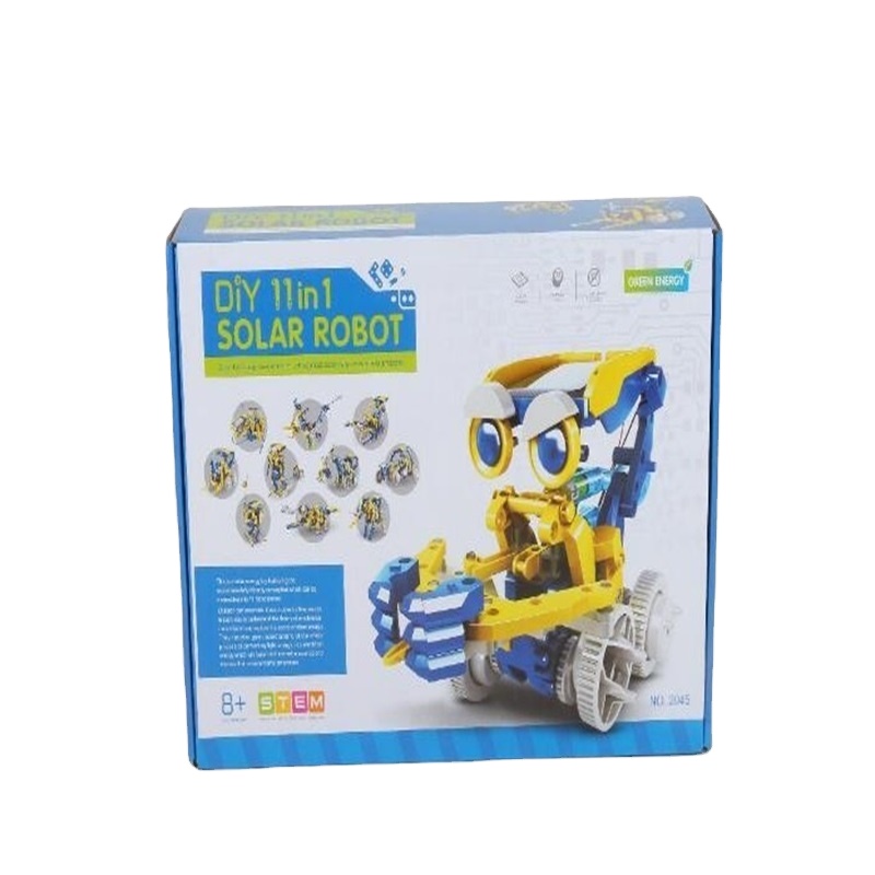 Popular stem education diy supermarket good selling 11 IN 1 Solar robot assembled self-assembled toys for children