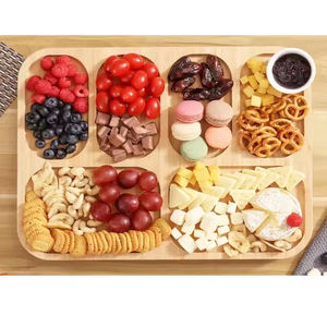 Tabla de Quesos de Bambú, Bandeja para Servir, Plato de Servicio, Tabla de Charcutería con Tapa, Venta al por Mayor - Product Image 3