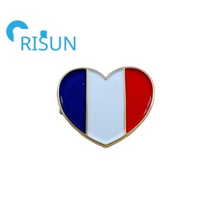 Souvenirs personnalisé émail doux France drapeau National Badges broches en métal personnalisé France Paris tour Eiffel émail broches Badge - Product Image 3