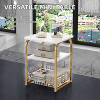 Meuble d'appoint moderne en bois réglable, table de chevet pour chambre, table basse pour salon, mobilier polyvalent pour la maison