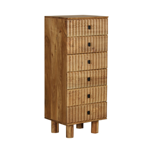 Contemporary Solid Mango Wood <b>Drawer</b> Chest with Multiple <b>Drawers</b> Stylish Bedroom Furniture Storage Cabinet - Product Image 3