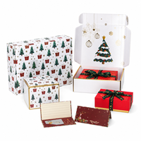 Boîte à courrier en papier de Noël de plusieurs tailles, boîte d'emballage pour coffret cadeau de Noël, pour tasses, chaussettes, bougies, coffrets cadeaux de Noël