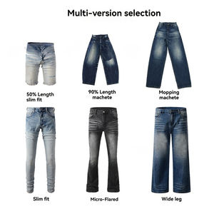 <span class=keywords><strong>Jeans</strong></span> da <span class=keywords><strong>Uomo</strong></span> in Denim Grezzo Giapponese Selvedge, 15 oz 100% Cotone, Modello <span class=keywords><strong>Loose</strong></span> Straight, Alta Gamma, Stile Retrò, Lavaggio Medio con Effetto 3D, Colore Tinta Unita, Collezione Autunnale - Product Image 5