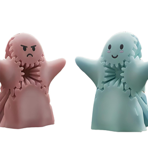 Jouet de décompression fantaisie en PLA imprimé en 3D, Balle Engrenage Fantôme d'Halloween avec fonction de rotation Engrenage Fantôme Souriant et Enfuré - Product Image 1