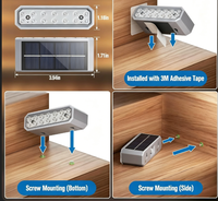 Lampes solaires LED CXS pour marches, lot de 8, étanches IP67, pour extérieur, marches horizontales, terrasse, escaliers, quai, allée, lumière chaude 3000K