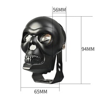 Phare de moto LED à faisceau haut et bas projecteur de crâne noir véhicules électriques externes étanche voiture jaune transfrontalière 12V