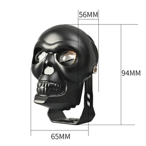 Phare de <span class=keywords><strong>moto</strong></span> LED à <span class=keywords><strong>faisceau</strong></span> haut et bas projecteur de crâne noir véhicules électriques externes étanche voiture jaune transfrontalière 12V - Product Image 6