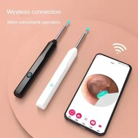 Cuillère auriculaire visuelle sans fil intelligente avec endoscope haute définition, outil professionnel pour le nettoyage des oreilles, spatule auriculaire en plastique ABS 2-en-1